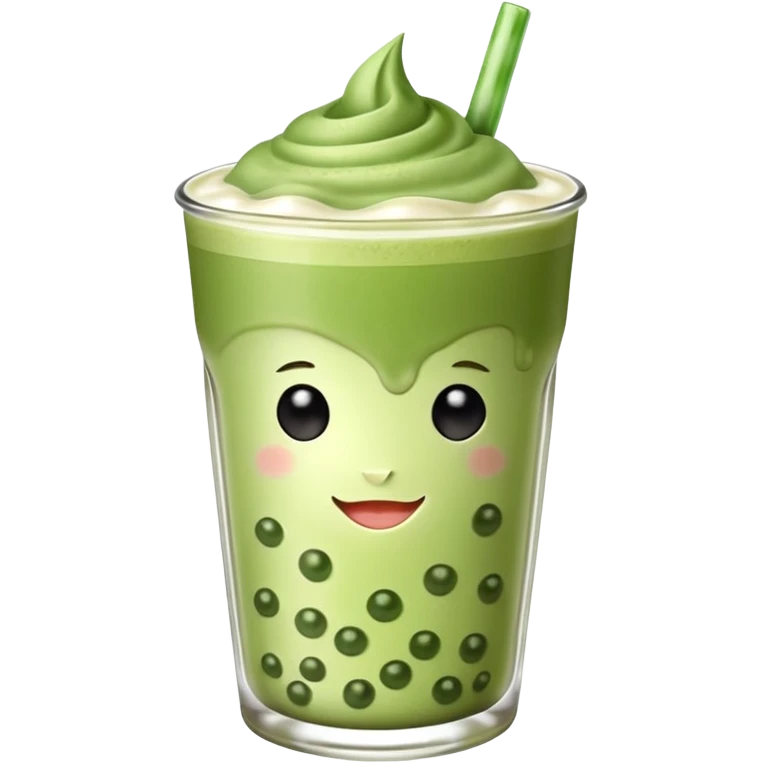 show me matcha boba tea latte emoji