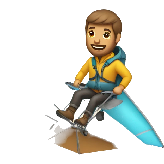 man on a hang glider emoji