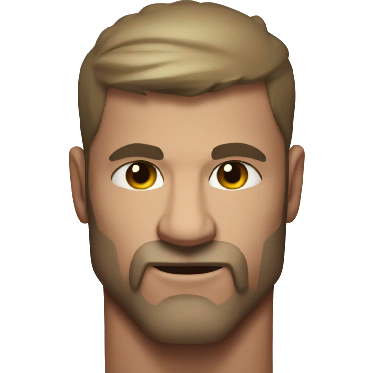 muscular man making sigma face sign emoji