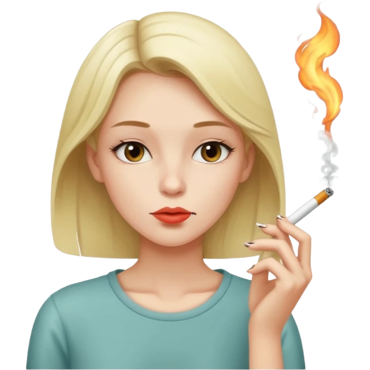 Girl smoking emoji