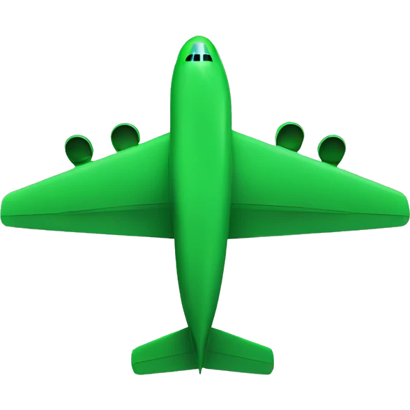 plane Green triangle emoji