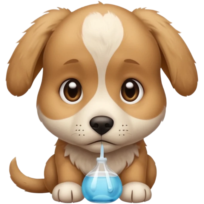 아픈 강아지 emoji