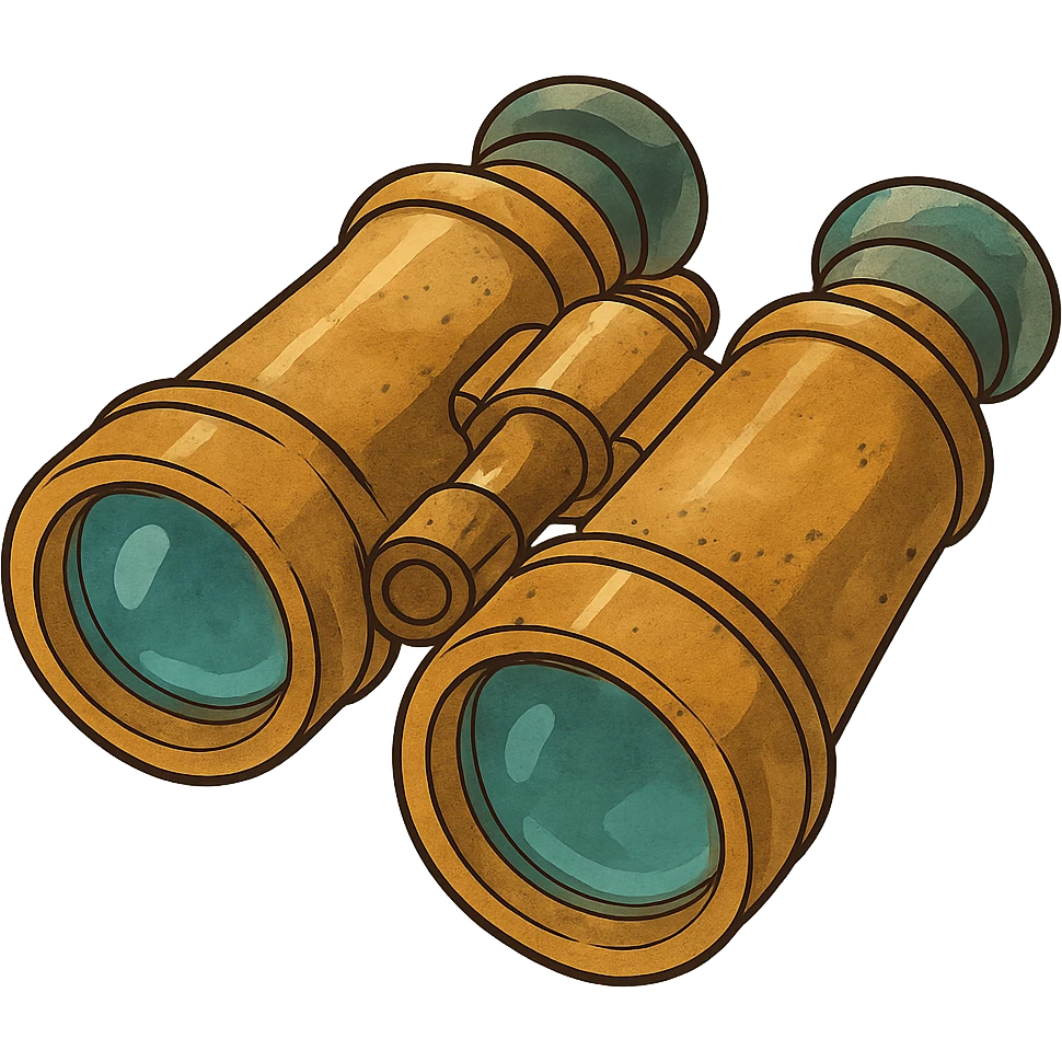 ghibli style binoculars emoji