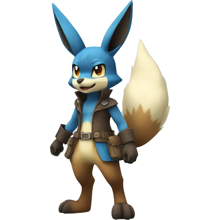 Lucario-Eevee full body emoji