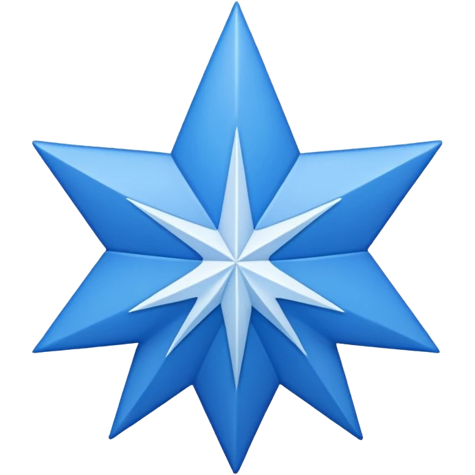 11 corners blue star with white tick on it emoji