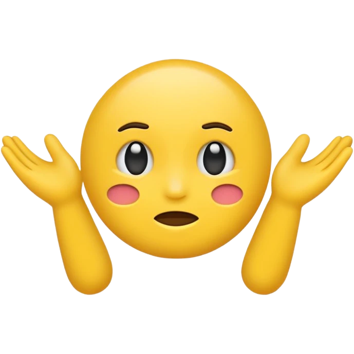 create a nonchalant emoji shrugging emoji