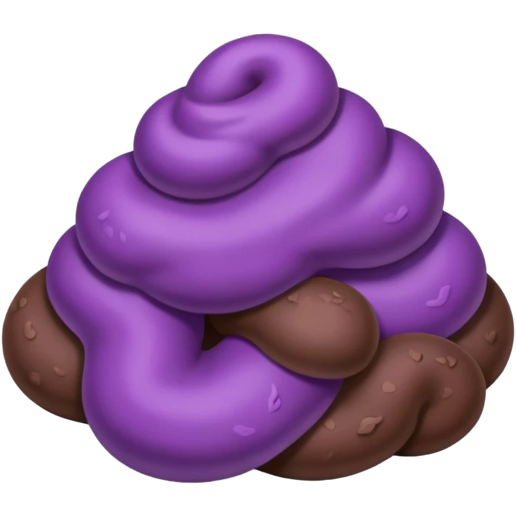 un caca mauve emoji