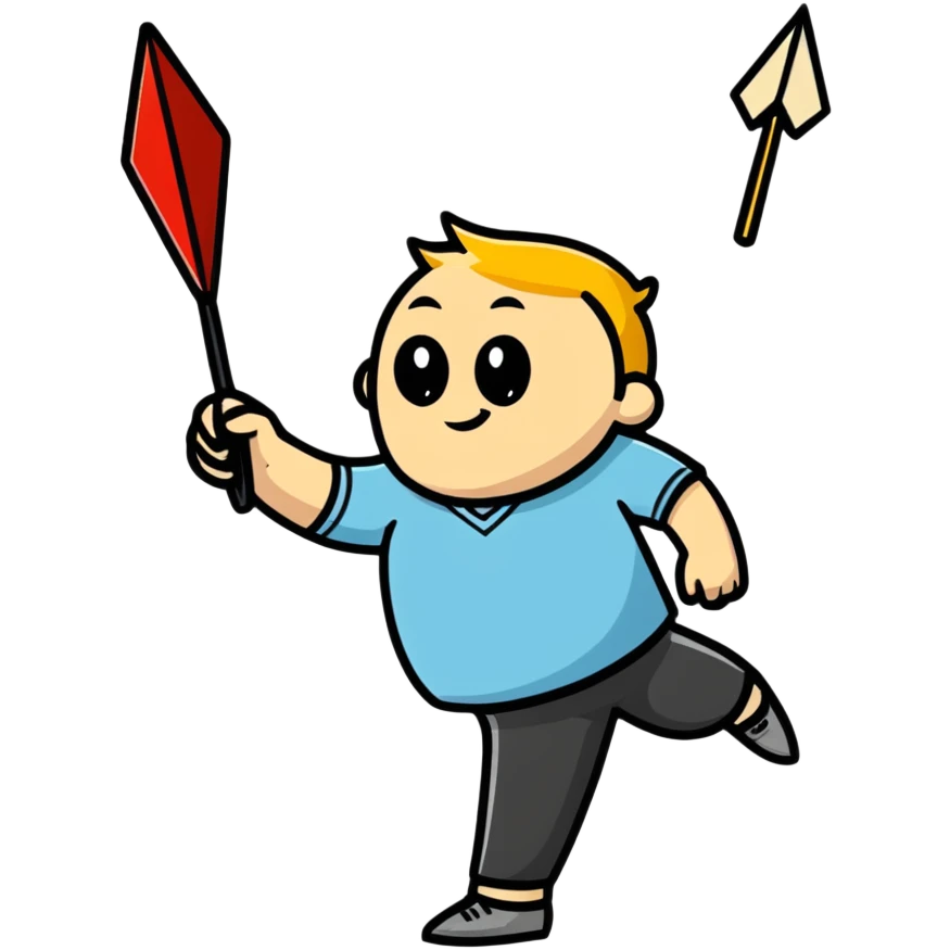 dart player throwing a dart emoji