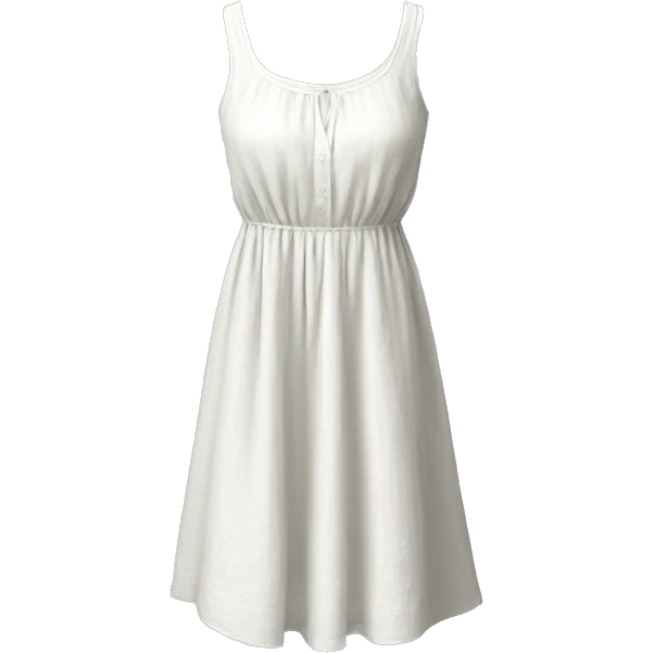 white flowy linen sundress emoji