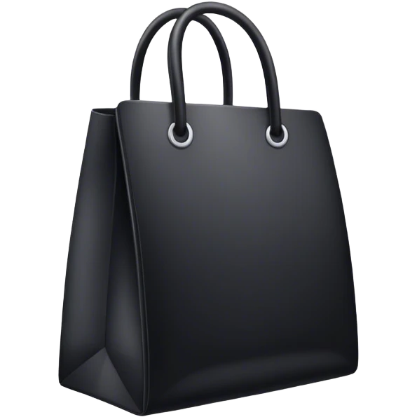 black goodiebag without a face on it emoji