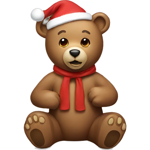 Christmas bear emoji