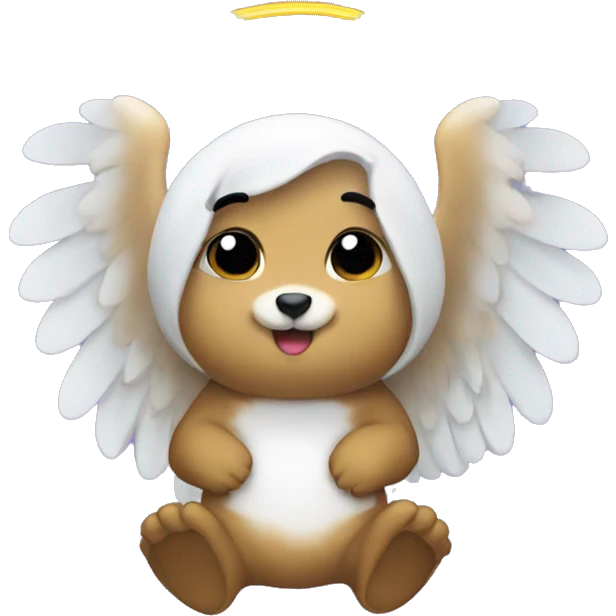 a gopher as angel. emoji