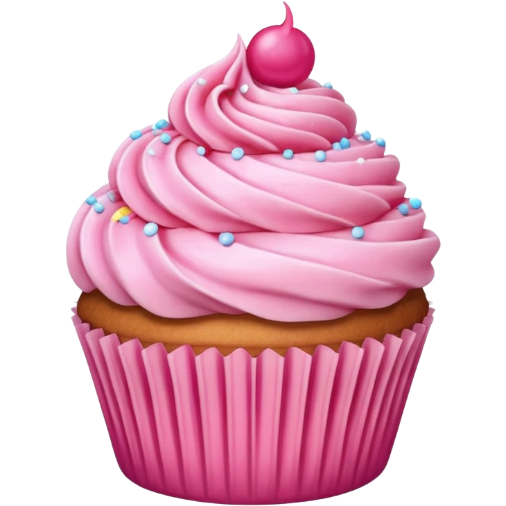 cupcake with pink icing emoji