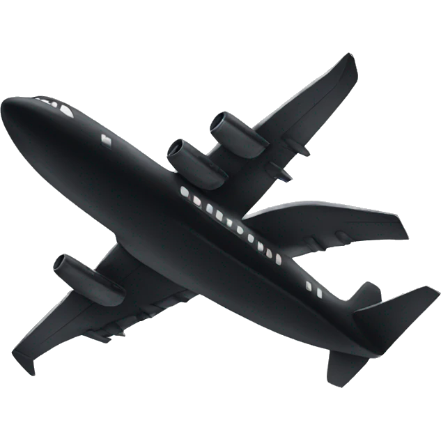 black,plane emoji
