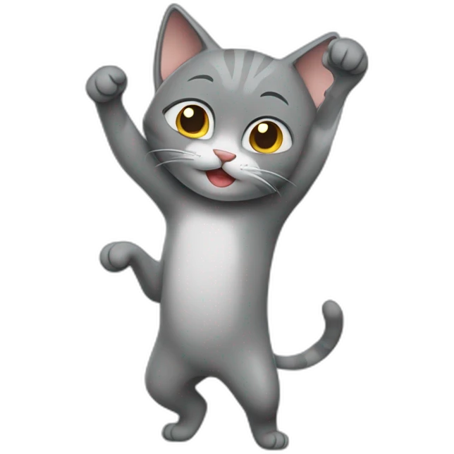 Grey cat dab emoji