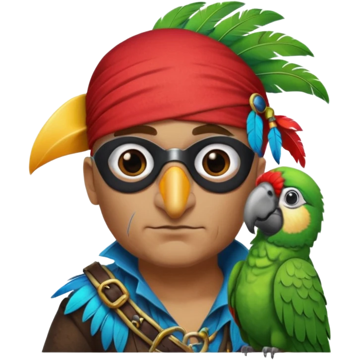 pirate and parrot emoji