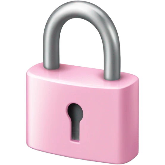 light pink lock  emoji