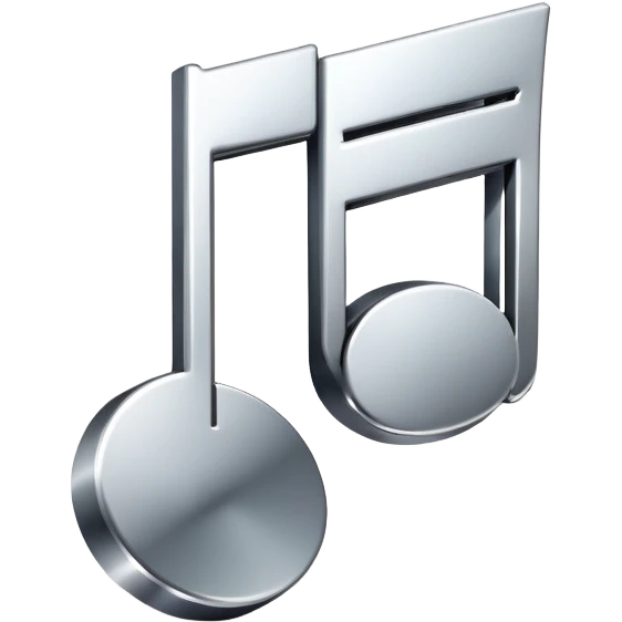 3D music icon logo note  emoji