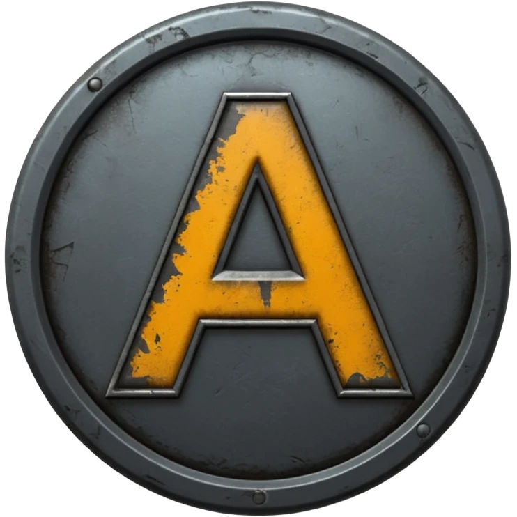 Create a custom emoji badge featuring a stylized, letter “S”. Design the badge in the dark metallic Iron rank style from League of Legends. Use rough metal textures, dark gray tones, and a gritty, heavy look. Add subtle dim glows. Premium, sharp, and readable at small sizes.
 emoji