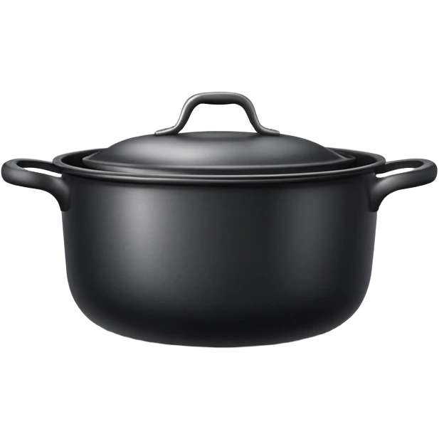 empty black cooking pot emoji