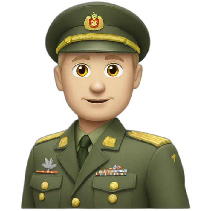 Putin in a military suit emoji