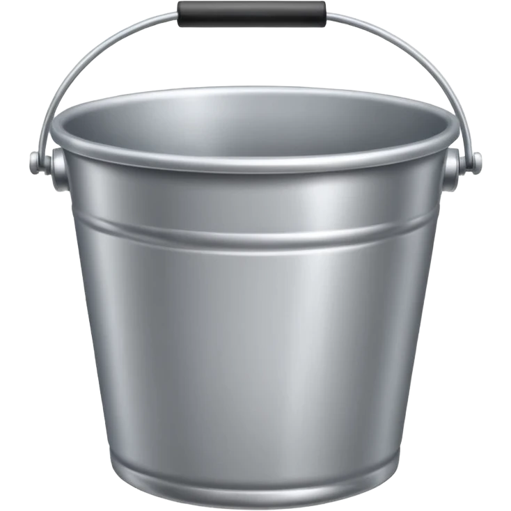 metallic empty bucket emoji