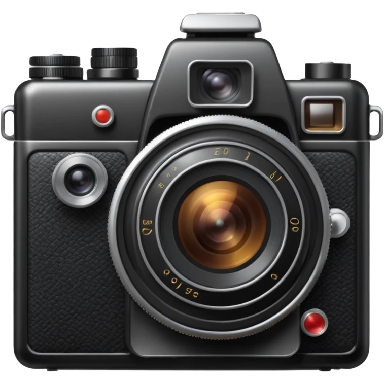 Hyperrealistic, insane detail, 8k, isolated, still life, vintage camera, detailed lens, flash effect, photography-themed. No emoji icons, no emoji faces, no human figures  emoji