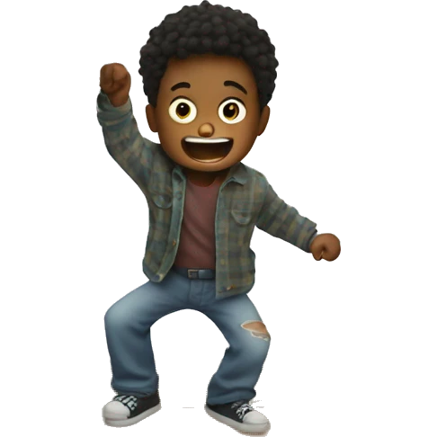 Kid ripping down curtains emoji
