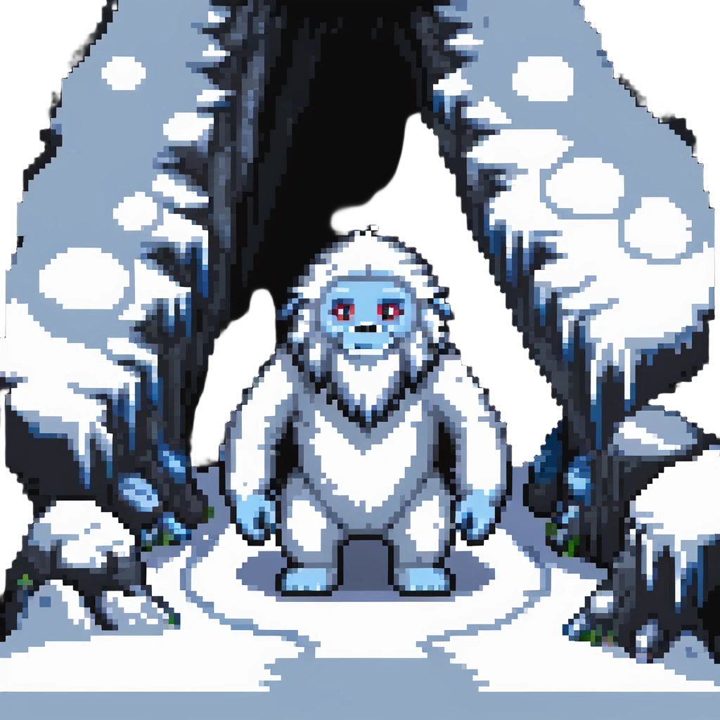 yeti in snow cave emoji