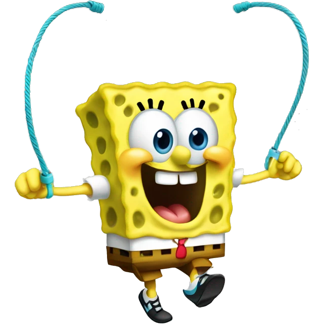 SpongeBob jump roping emoji
