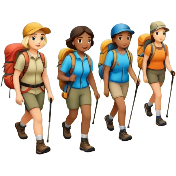 a hiking group emoji