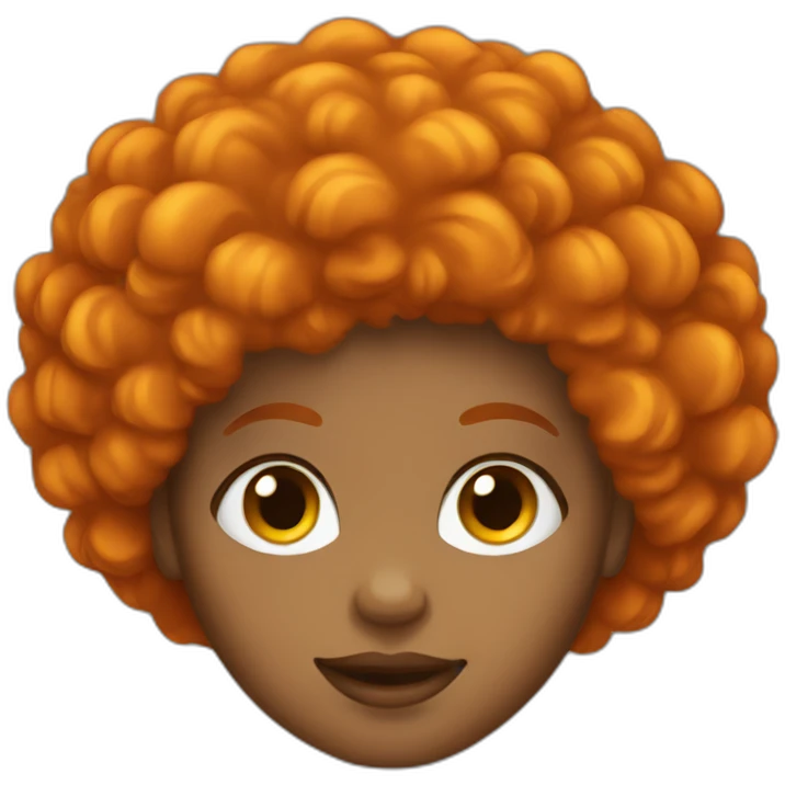 Orange hair Afro girl emoji
