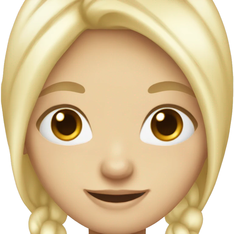 white blonde vanilla girl smiling emoji