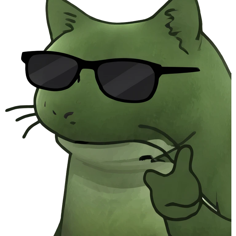 Cat with sunglasses emoji