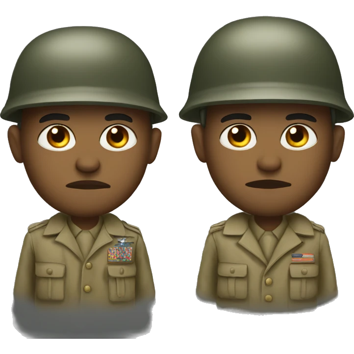 Us soldier ww2 serious emoji