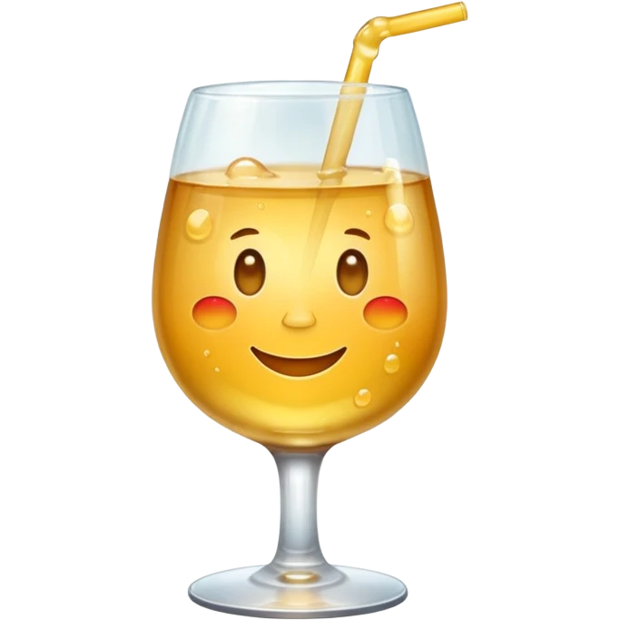 Apple juice in large glass emoji