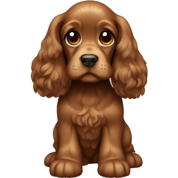a cocker spaniel, brown color emoji