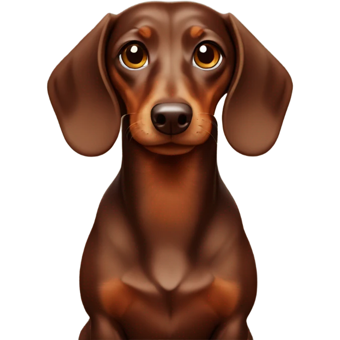 Chocolate and tan dachshund emoji
