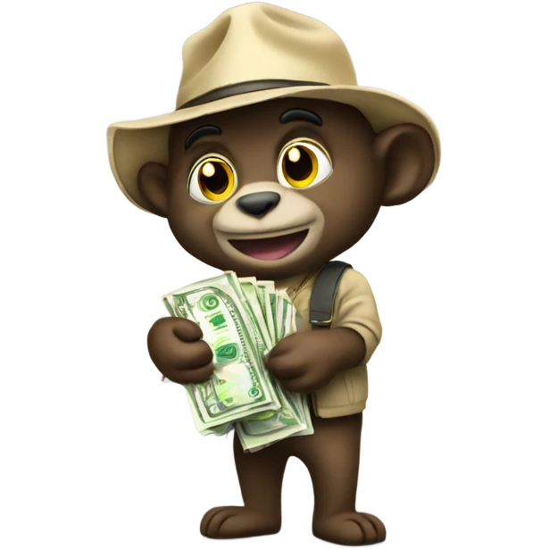 Mokey holding money  emoji
