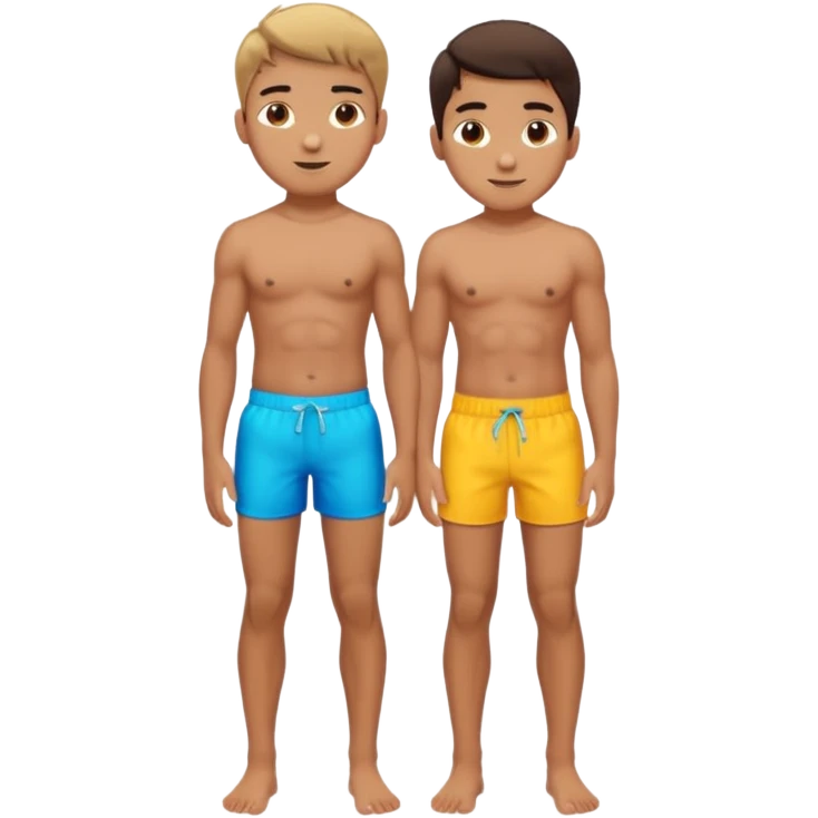 Younger boy buff leg emoji