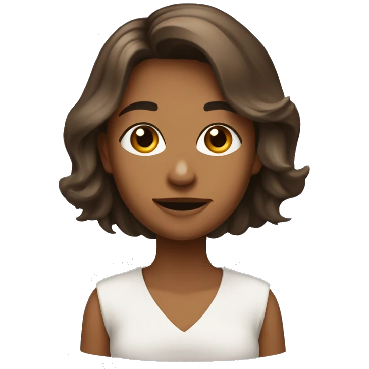 девушка с коричневыми волосами emoji