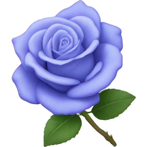 Periwinkle color rose  emoji