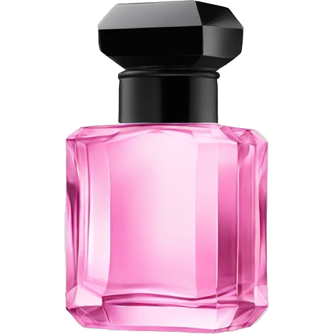 pink YSL crystal perfume bottle with black cap emoji