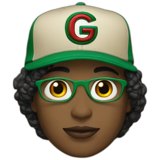 Joven con gorra Gucci  emoji