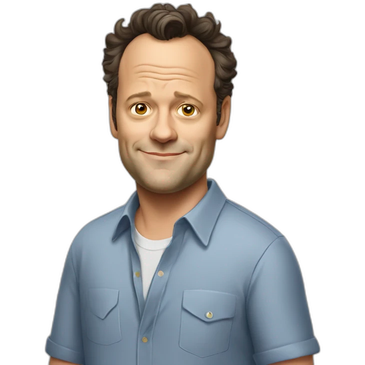 vince vaughn cartoon wearing shirt emoji