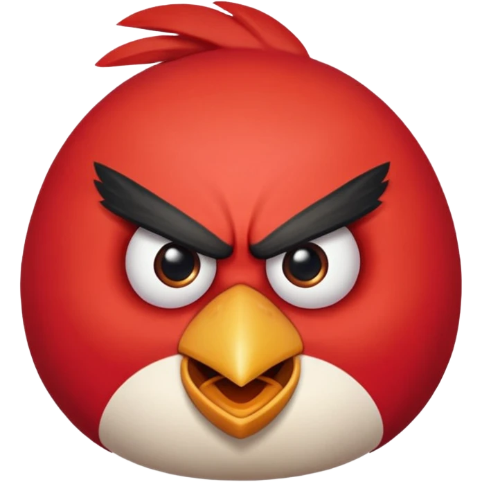 Red angry birds  emoji
