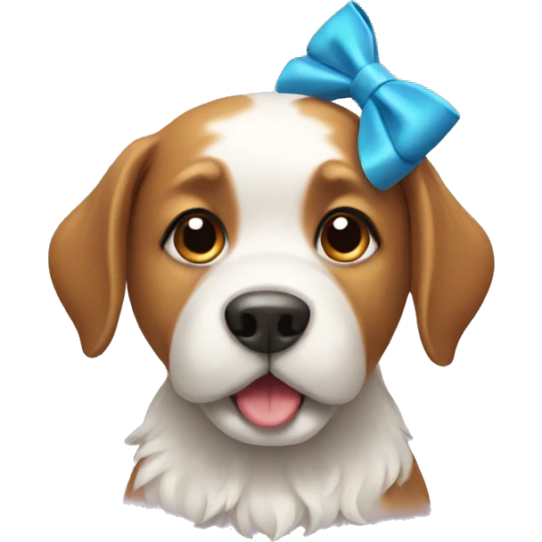 Dog with bow emoji