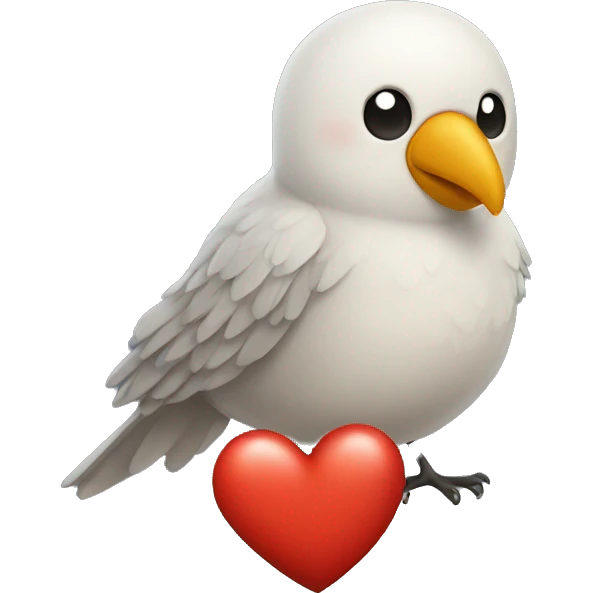 Bird with heart  emoji