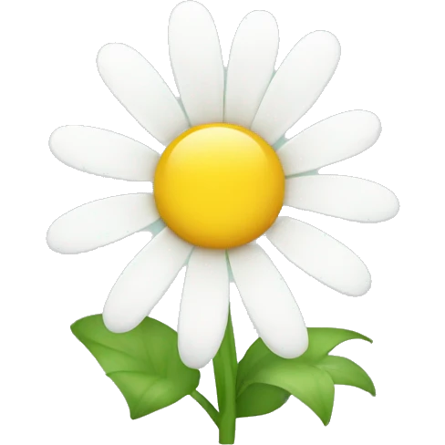 Cute daisy flower emoji