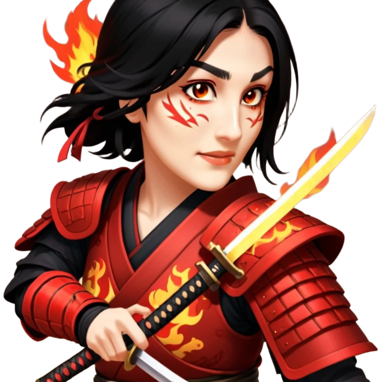 Fire-Wielding Samurai emoji